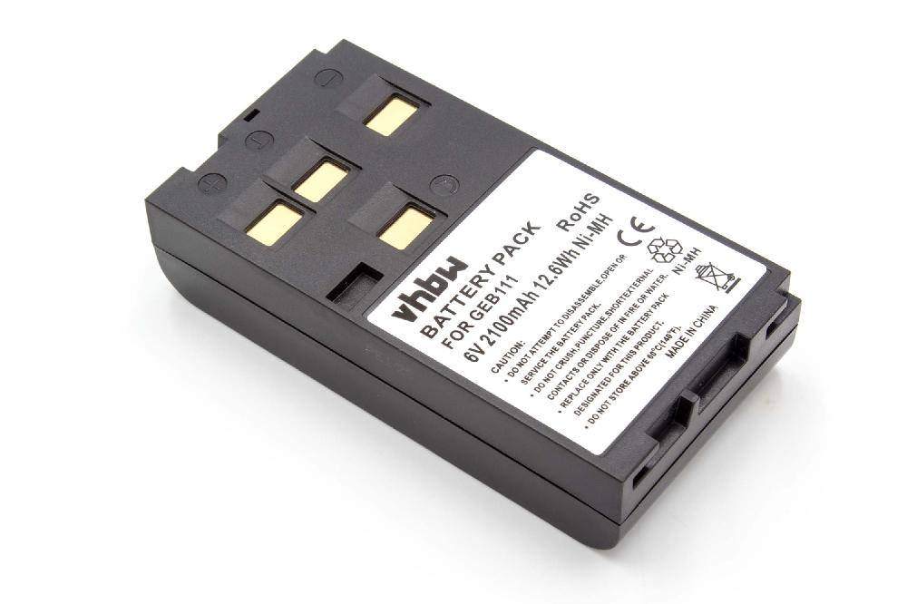 vhbw Akku Ersatz für Leica 667318, GEB121, 667147, GEB111 für Messgerät (2100 mAh, 6 V, NiMH)