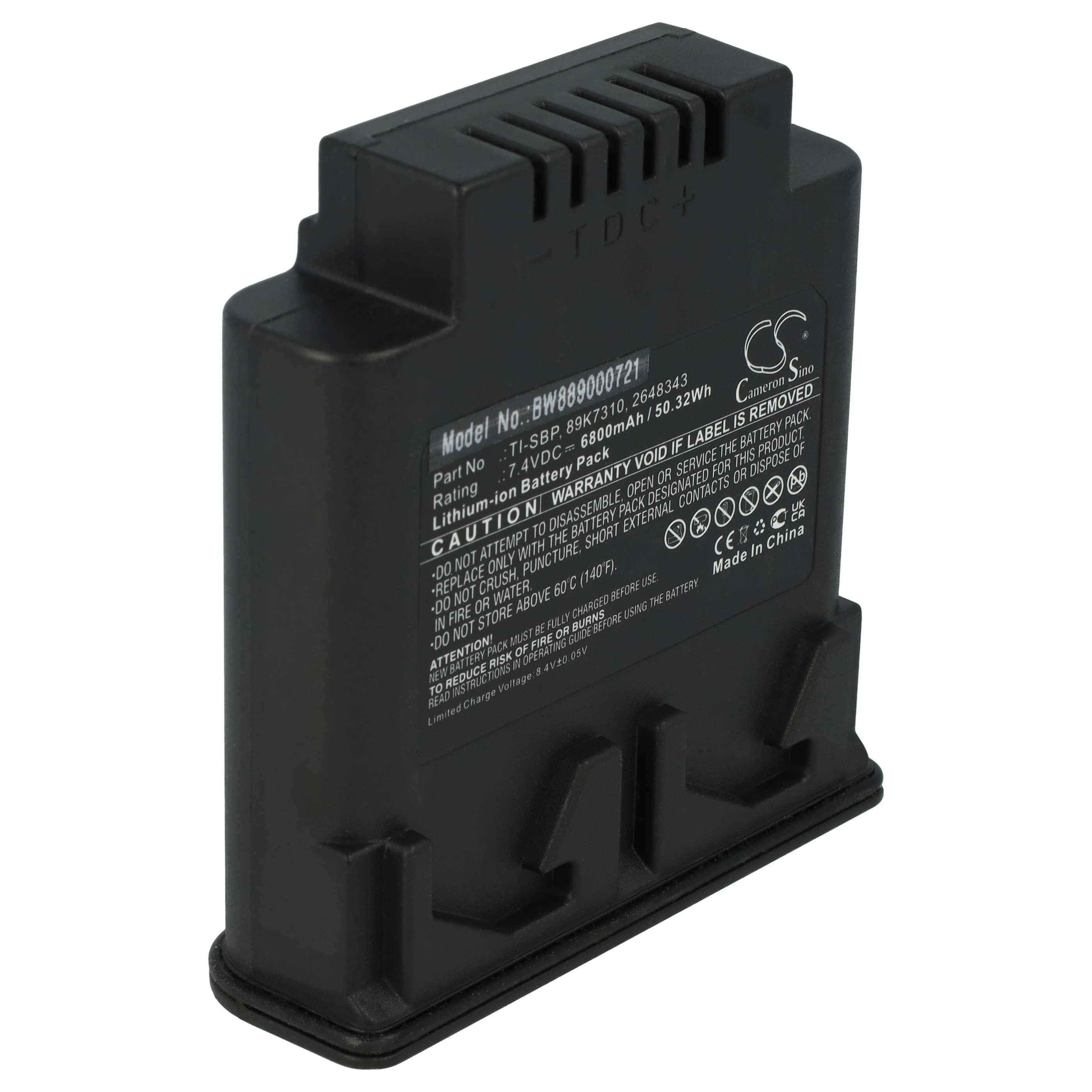 vhbw Akku kompatibel mit Fluke TiR4FT, IR FlexCam, IR Smart, Ti55FT, TiR3FT, Ti50FT Wärmebildkamera (6800 mAh, 7,4 V, Li-Ion)