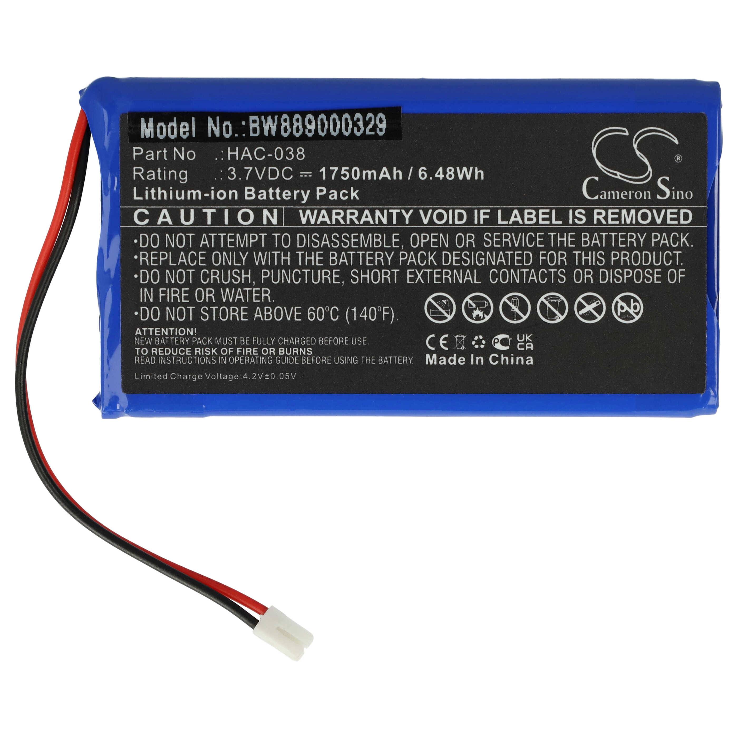 vhbw Akku kompatibel mit Nintendo Switch Mario Kart Live, Mario Kart Live: Home Circuit Spielekonsole (1750 mAh, 3,7 V, Li-Ion)