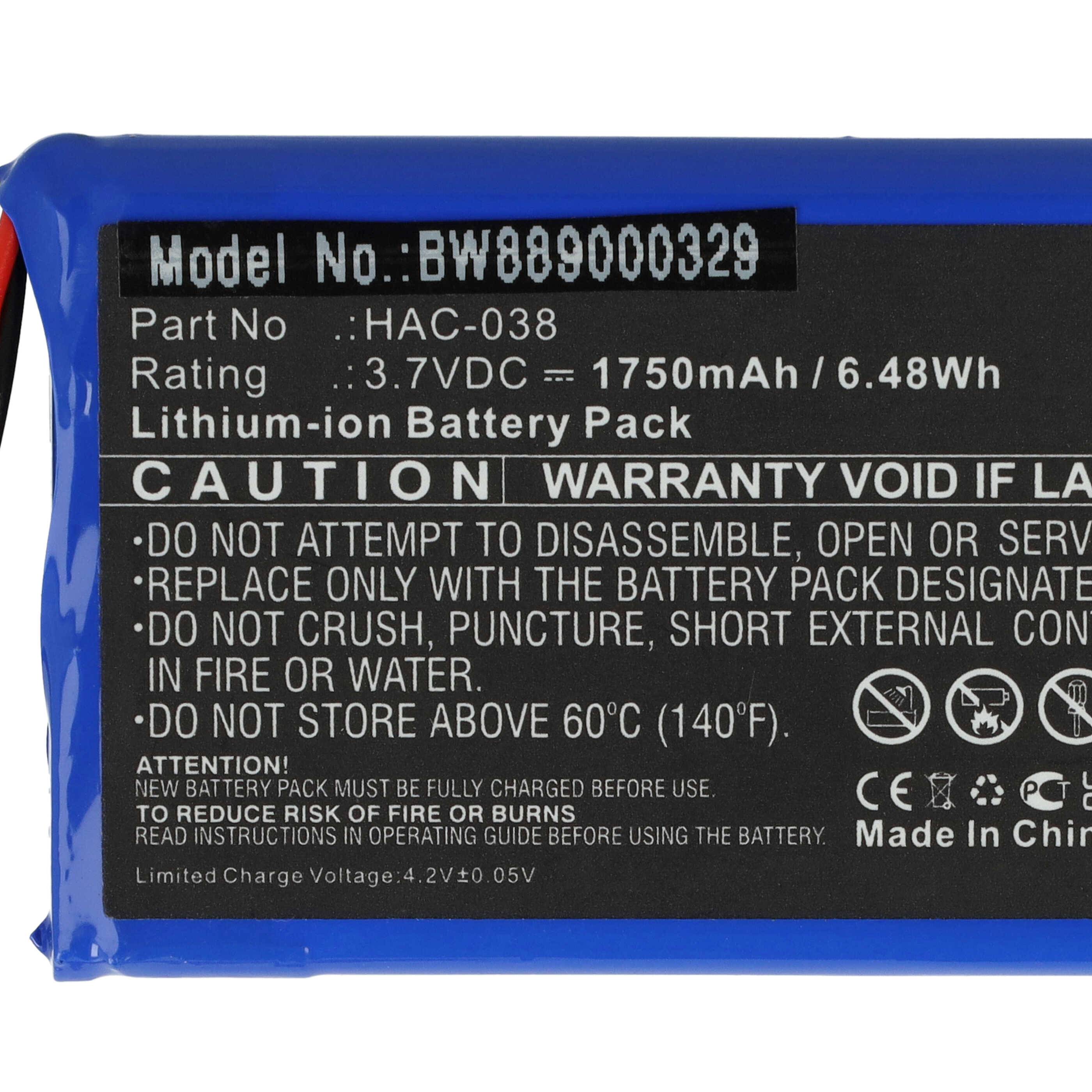 vhbw Akku kompatibel mit Nintendo Switch Mario Kart Live, Mario Kart Live: Home Circuit Spielekonsole (1750 mAh, 3,7 V, Li-Ion)