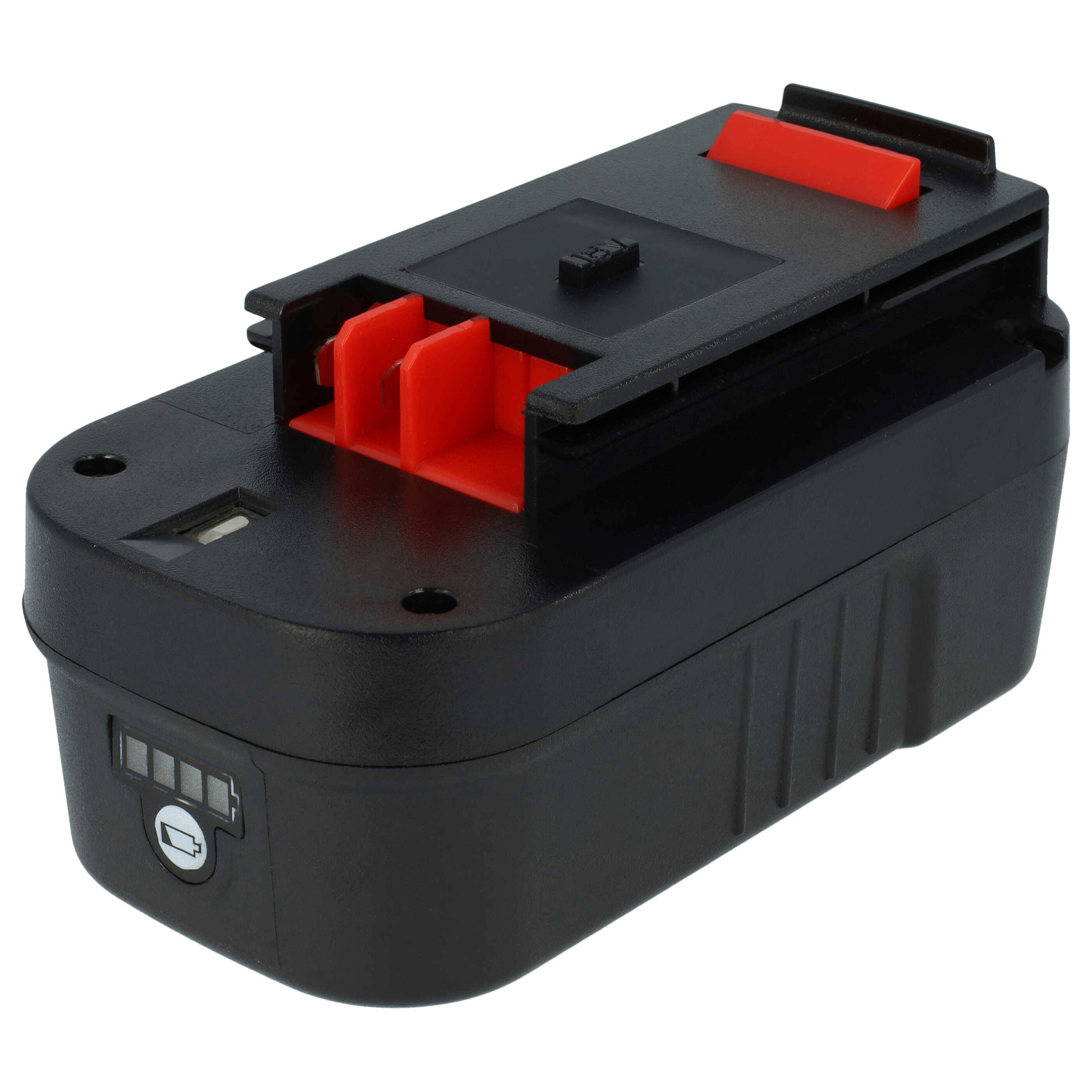 vhbw Akku kompatibel mit Black & Decker CDC180ASB, CDC18GK2, EPC18, EPC182K2, EPC186, EPC186BK Elektrowerkzeug (2000 mAh, Li-Ion, 18 V)