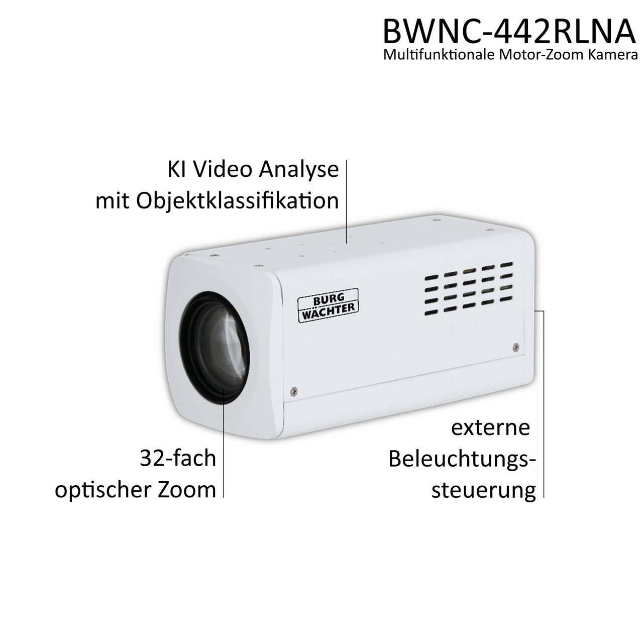 BWNC-442RLNA BURG GARD, Entferntes aus der Nähe beobachten Die BWNC-442RLNA Box Kamera von BURG-GUARD ist eine leistung