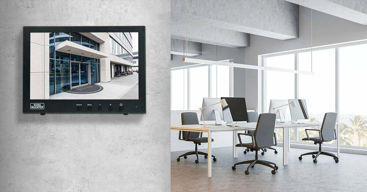 BWML-1000 BURG GARD, Der robuste 10" Monitor mit HDMI, VGA und BNC Eingang ist für den universellen Einsatz an Kassen,