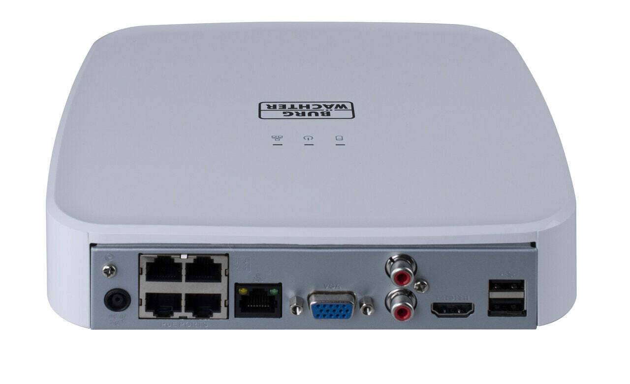 BWNVR-3411P BURG GARD, Smarter AI 4 Kanal Videoüberwachung Rekorder Der BWNVR-3411P 4-Kanal Netzwerk Rekorder überzeuge