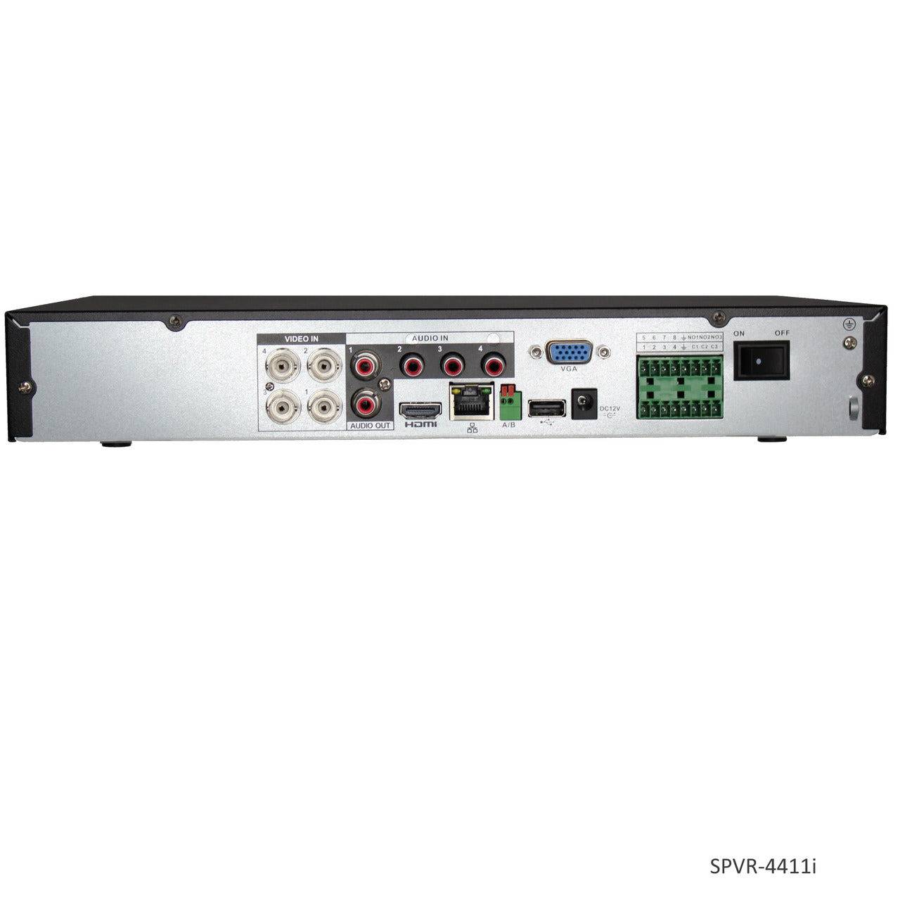 SPVR-4421I BURG GARD, Dieser digitale Pentabrid Videorekorder kann Videosignale von HD-CVI, TVI, AHD und analogen FBAS