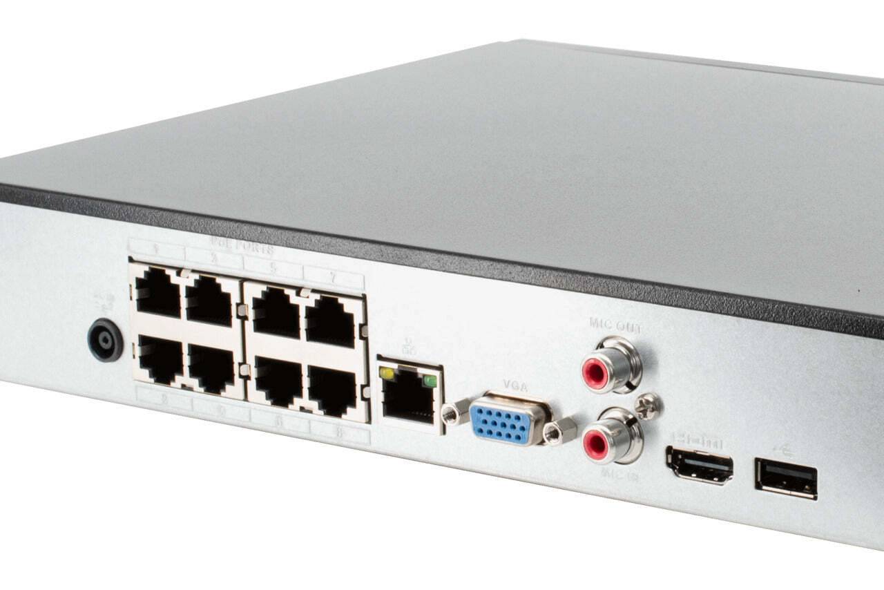 BWNVR-3841I BURG GARD, AI Netzwerk-Videorekorder - die professionelle Lösung Dieser 8 Kanal Videorekorder ist das neust