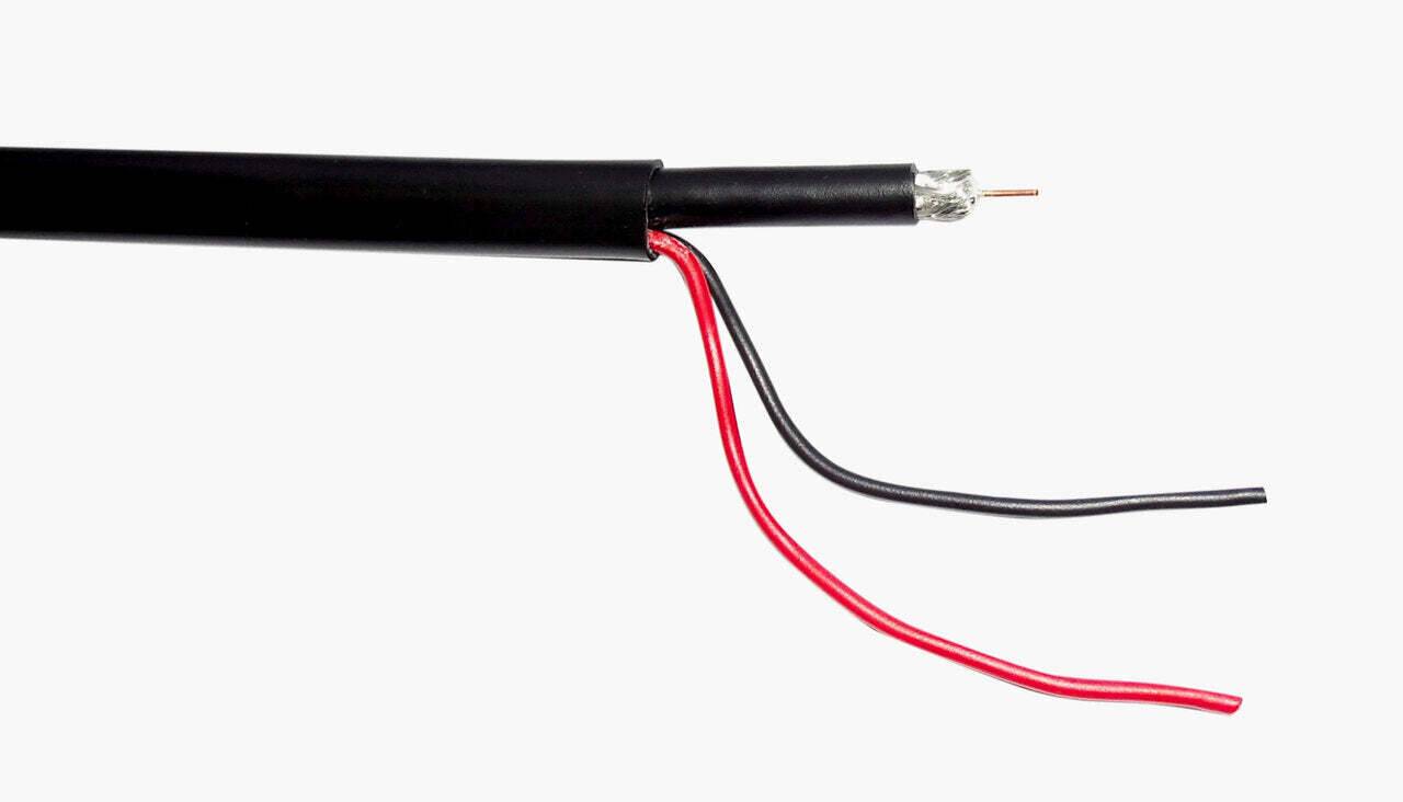 KOAX-MULTI-SDI-100 BURG GARD, 100m Koaxial Verlegekabel mit zwei zusätzlichen Adern für die Leistungsversorgung