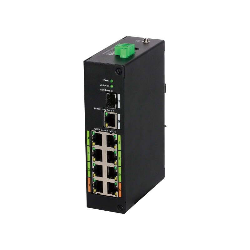 BWNET-10931 BURG GARD, Dieser Switch bietet Ihnen 8x 10Base-T/100Base-TX/1000Base-TX PoE Ports und 2x 10Base-T/100Base-