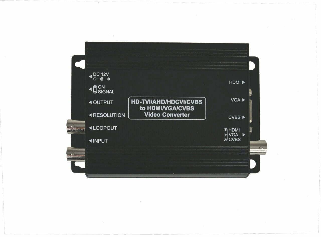 HDCVI-001HDE BURG GARD, Dieser Konverter dient dazu, dass von einer HD-CVI Kamera gelieferte Signal auf den HDMI, VGA-