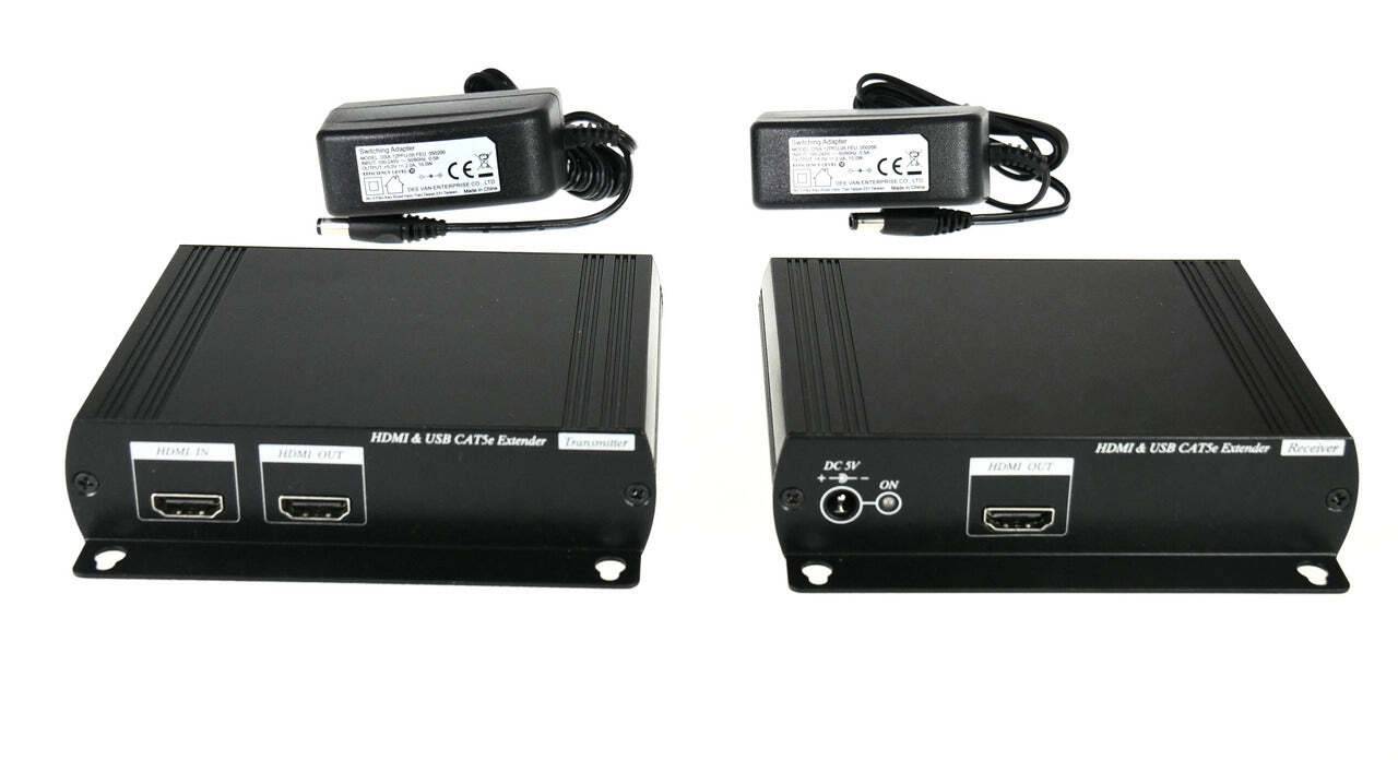 KVM-HD150 BURG GARD, Übertragung von FullHD (1080p) HDMI Signalen über CAT5e/CAT5 Kabel bis zu 150m. Parallele Übertrag