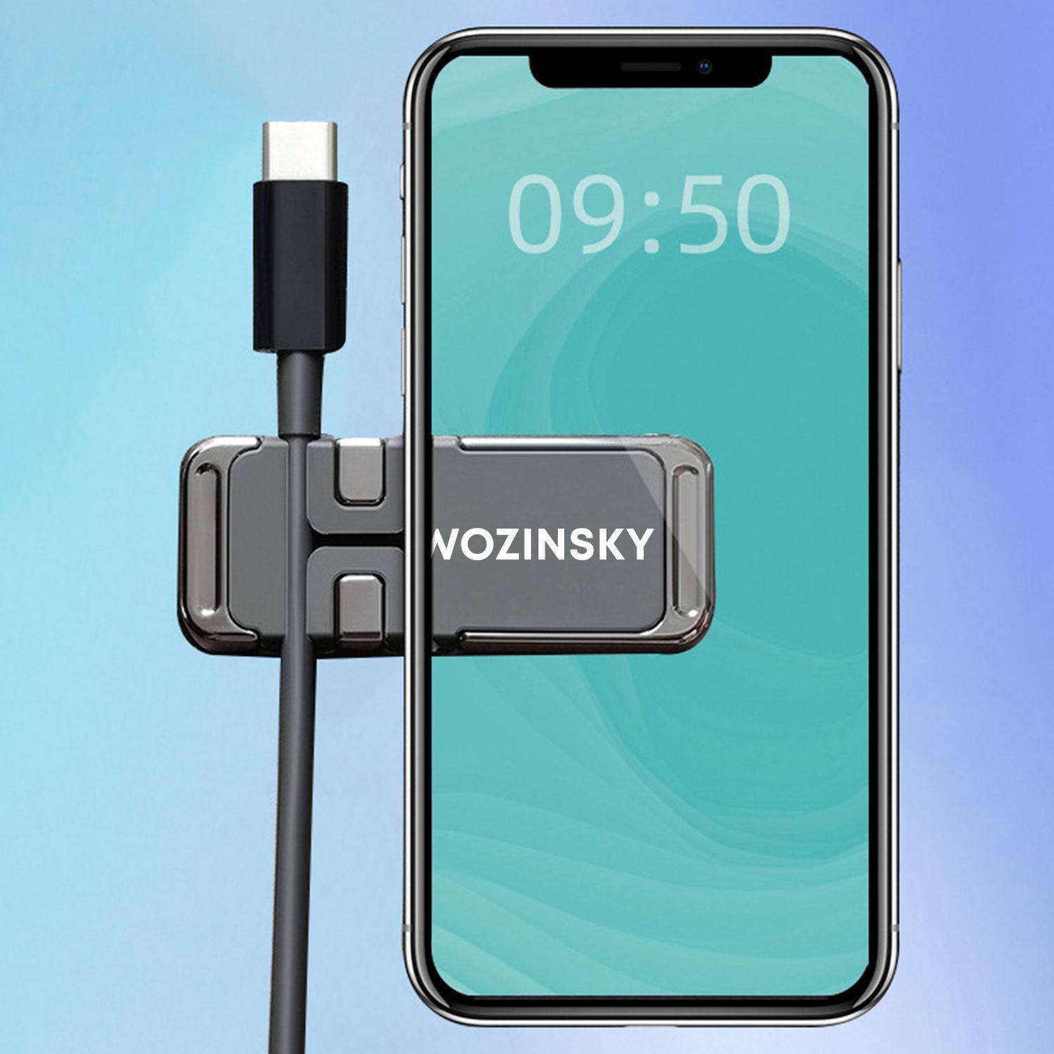 Magnetischer Telefonhalter mit Kabelorganisation Schwarz (WMCDO-B1)