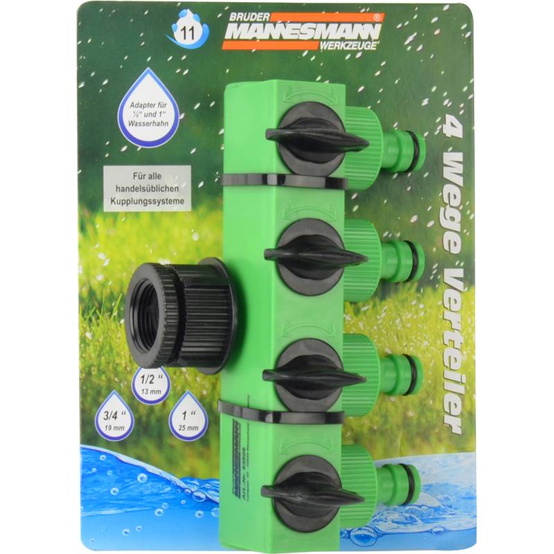 BRÜDER MANNESMANN 4-Wege-Ventil mit 1" Hahnanschluss
