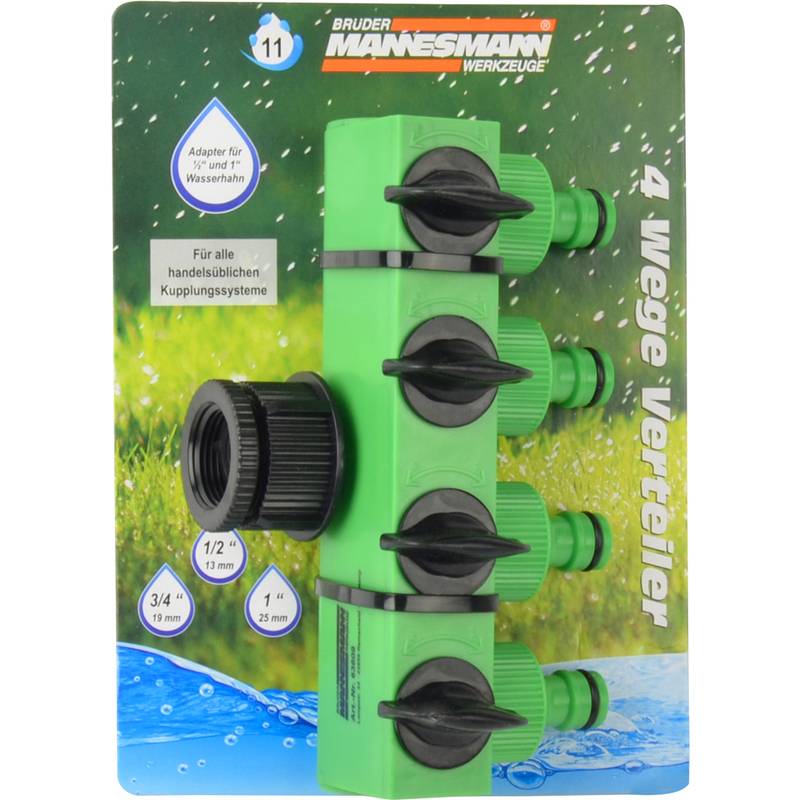 BRÜDER MANNESMANN 4-Wege-Ventil mit 1" Hahnanschluss