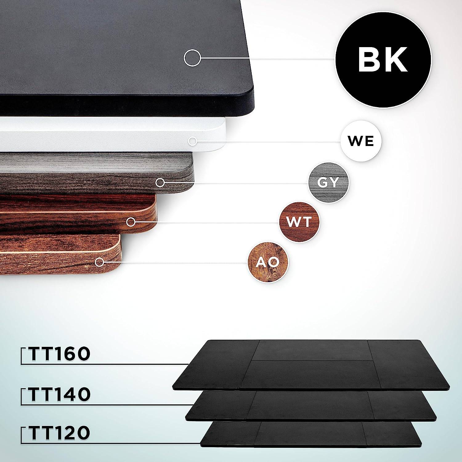 Duronic TT120 BK Schreibtisch | Tischplatte 120 x 60 x 1,9 cm | Schreibtischplatte für individuellen Tisch | Home-Office