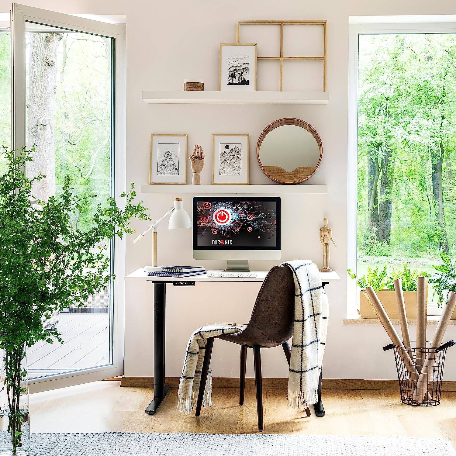 Duronic TT120 WE Schreibtisch | Tischplatte 120 x 60 x 1,9 cm | Schreibtischplatte für individuellen Tisch | Home-Office