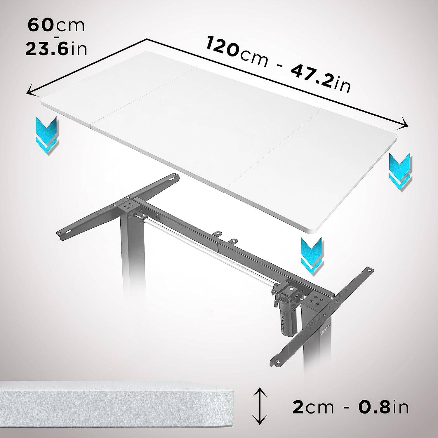 Duronic TT120 WE Schreibtisch | Tischplatte 120 x 60 x 1,9 cm | Schreibtischplatte für individuellen Tisch | Home-Office