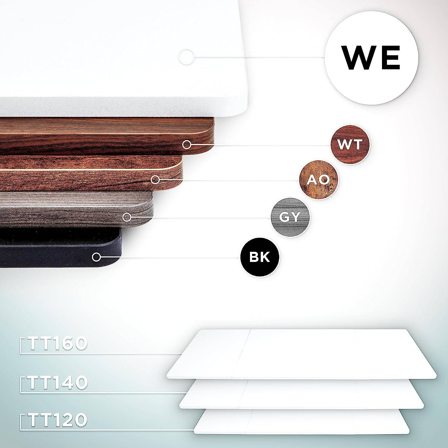 Duronic TT120 WE Schreibtisch | Tischplatte 120 x 60 x 1,9 cm | Schreibtischplatte für individuellen Tisch | Home-Office