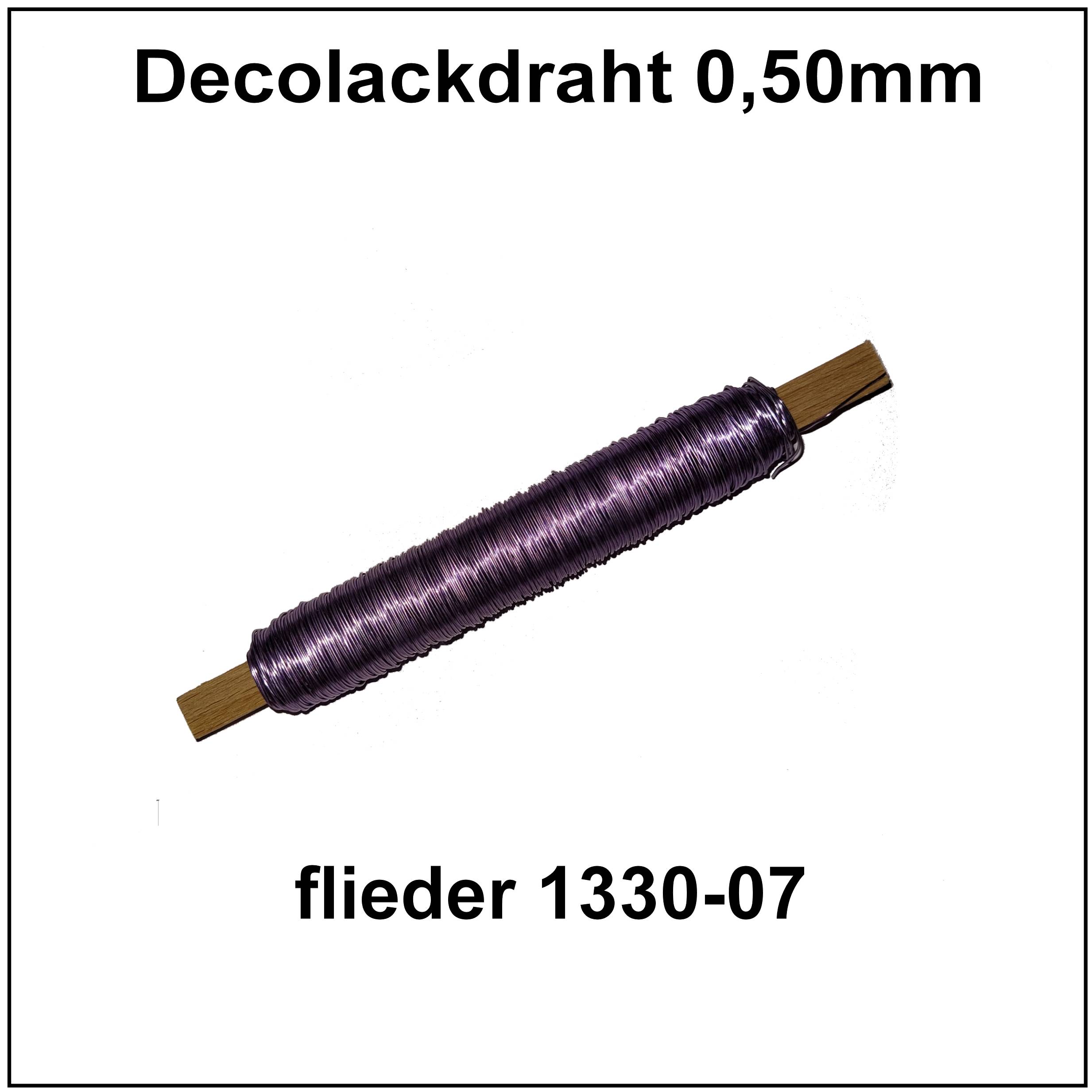 Decolackdraht Bindedraht Wickeldraht Blumendraht flieder ca. 0,50 mm 50 m