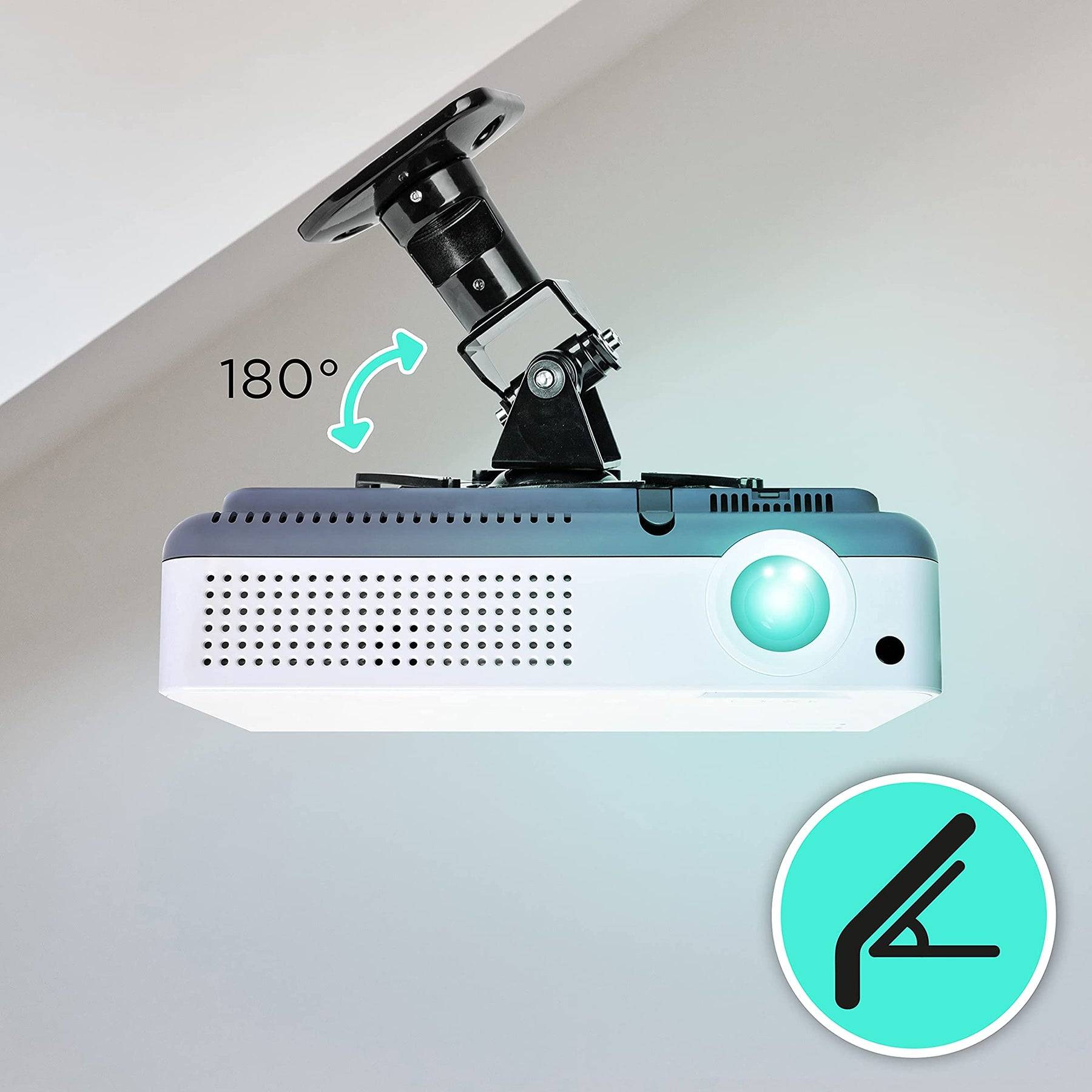 Duronic PB01XB Beamer Halterung | Projektor Halterung | Universal Deckenhalterung | Traglast bis zu 10 kg