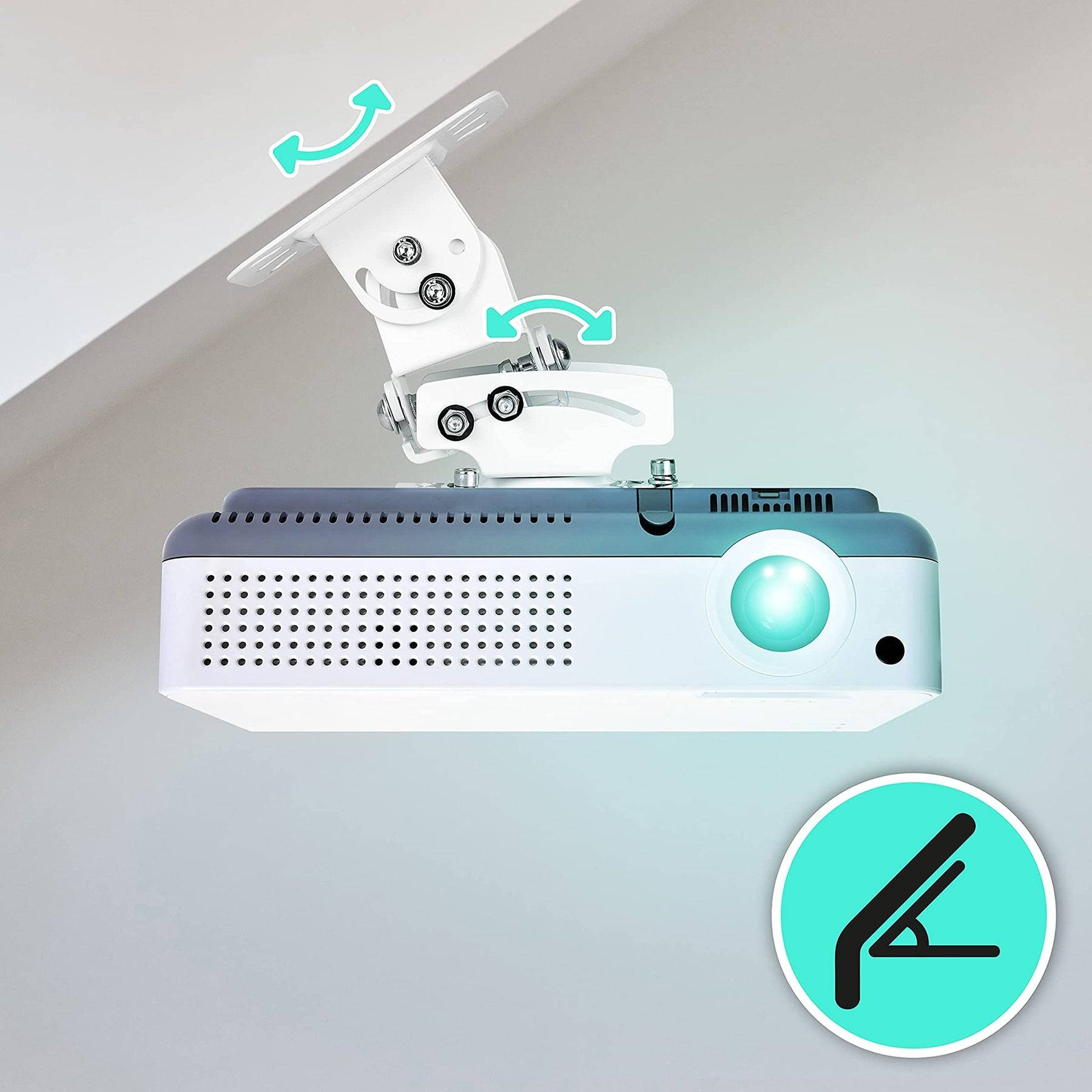 Duronic PB05XB Beamer Halterung | Projektor Halterung | Universal Deckenhalterung | Traglast bis zu 13,5 kg