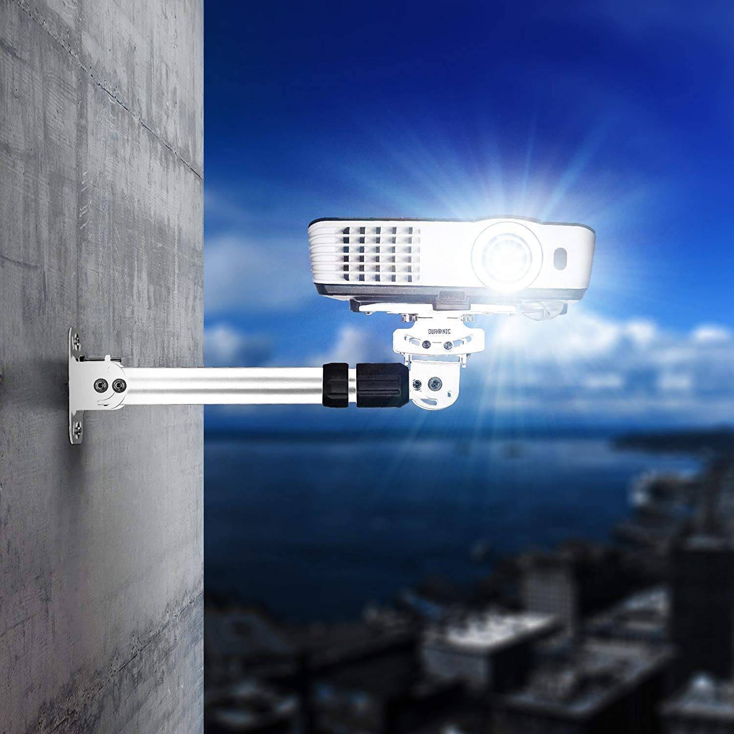 Duronic PB06XL Beamer Halterung | Projektor Halterung | Universal Deckenhalterung | Traglast bis zu 13,5 kg