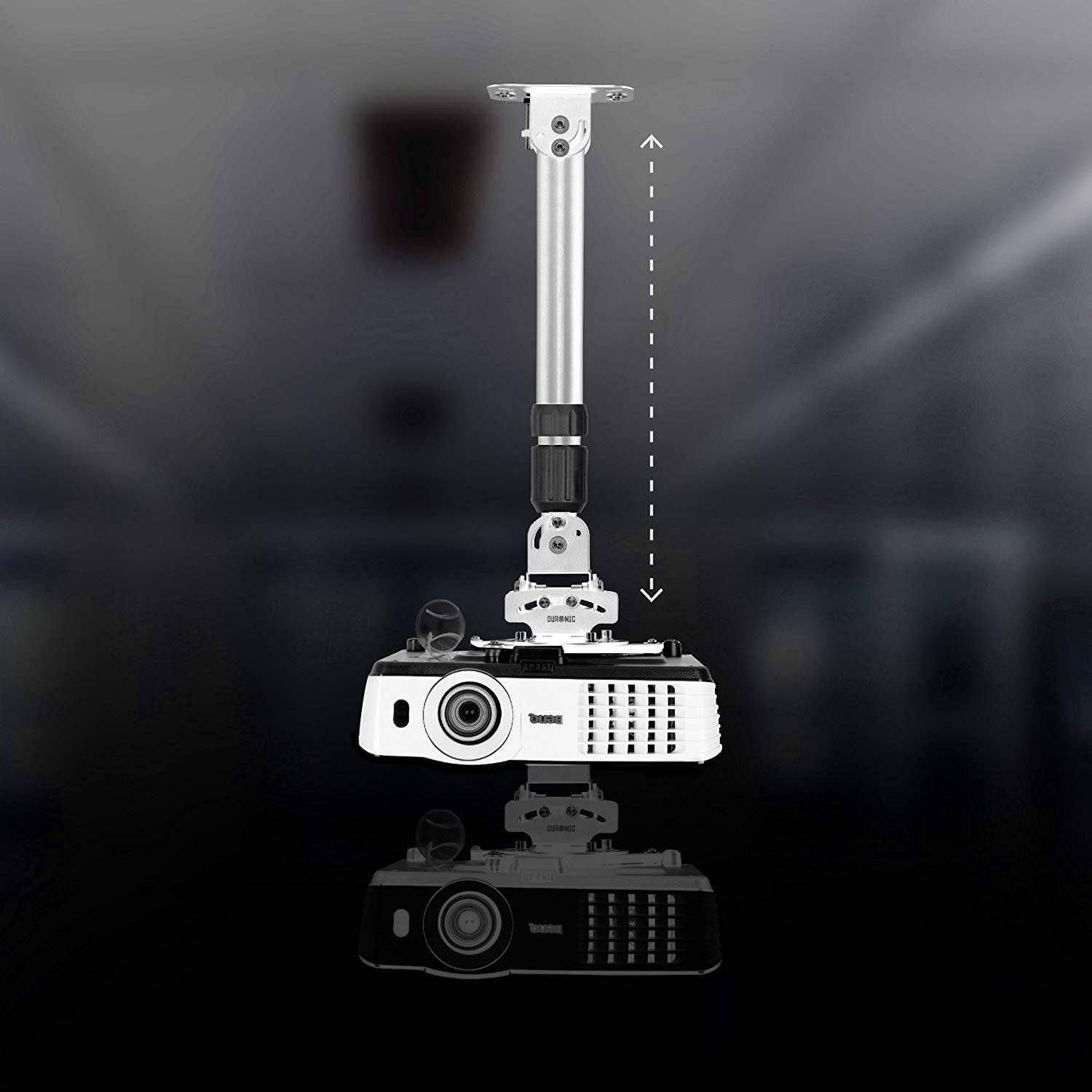 Duronic PB06XL Beamer Halterung | Projektor Halterung | Universal Deckenhalterung | Traglast bis zu 13,5 kg