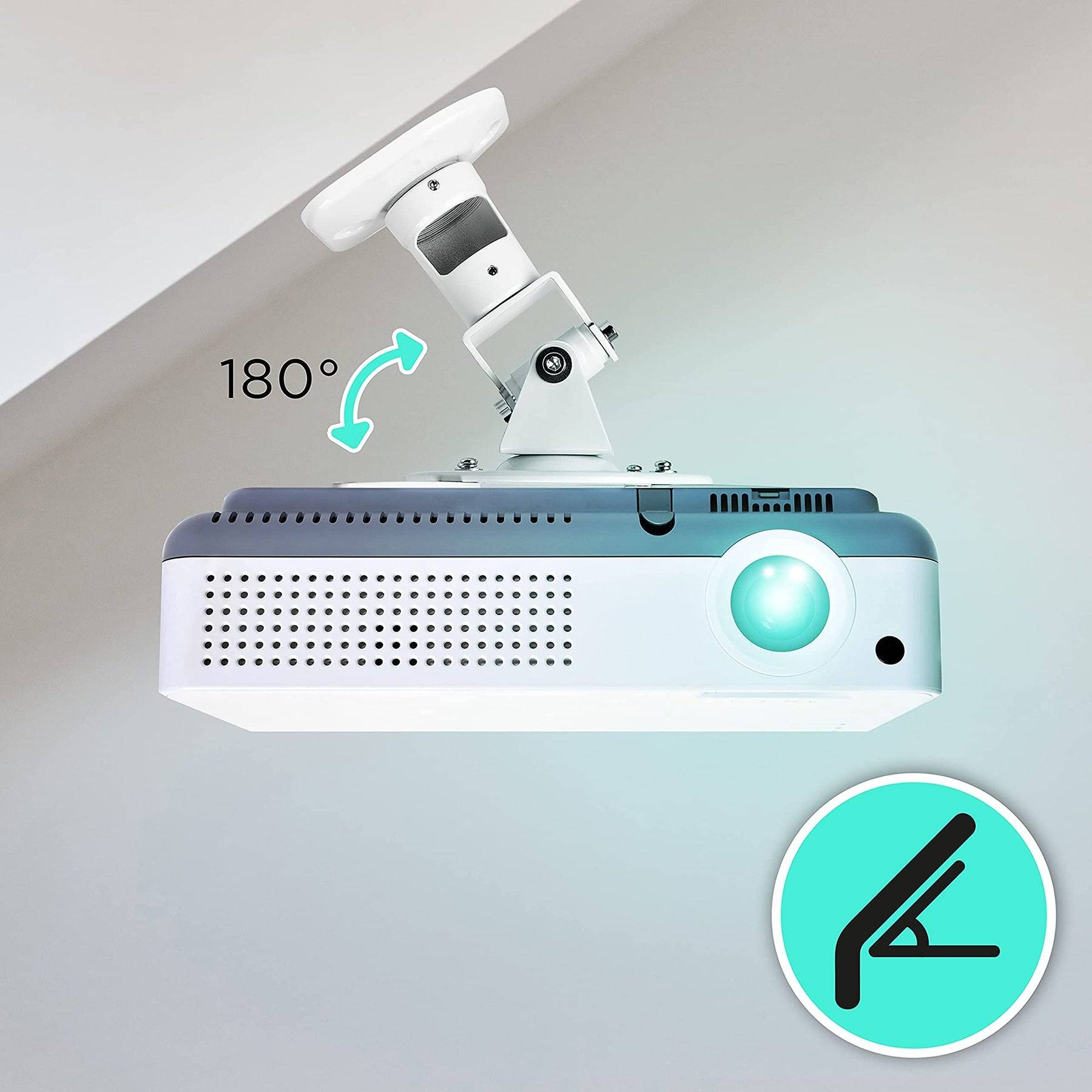Duronic PB07XB Beamer Halterung | Projektor Halterung | Universal Deckenhalterung | Traglast bis zu 10 kg