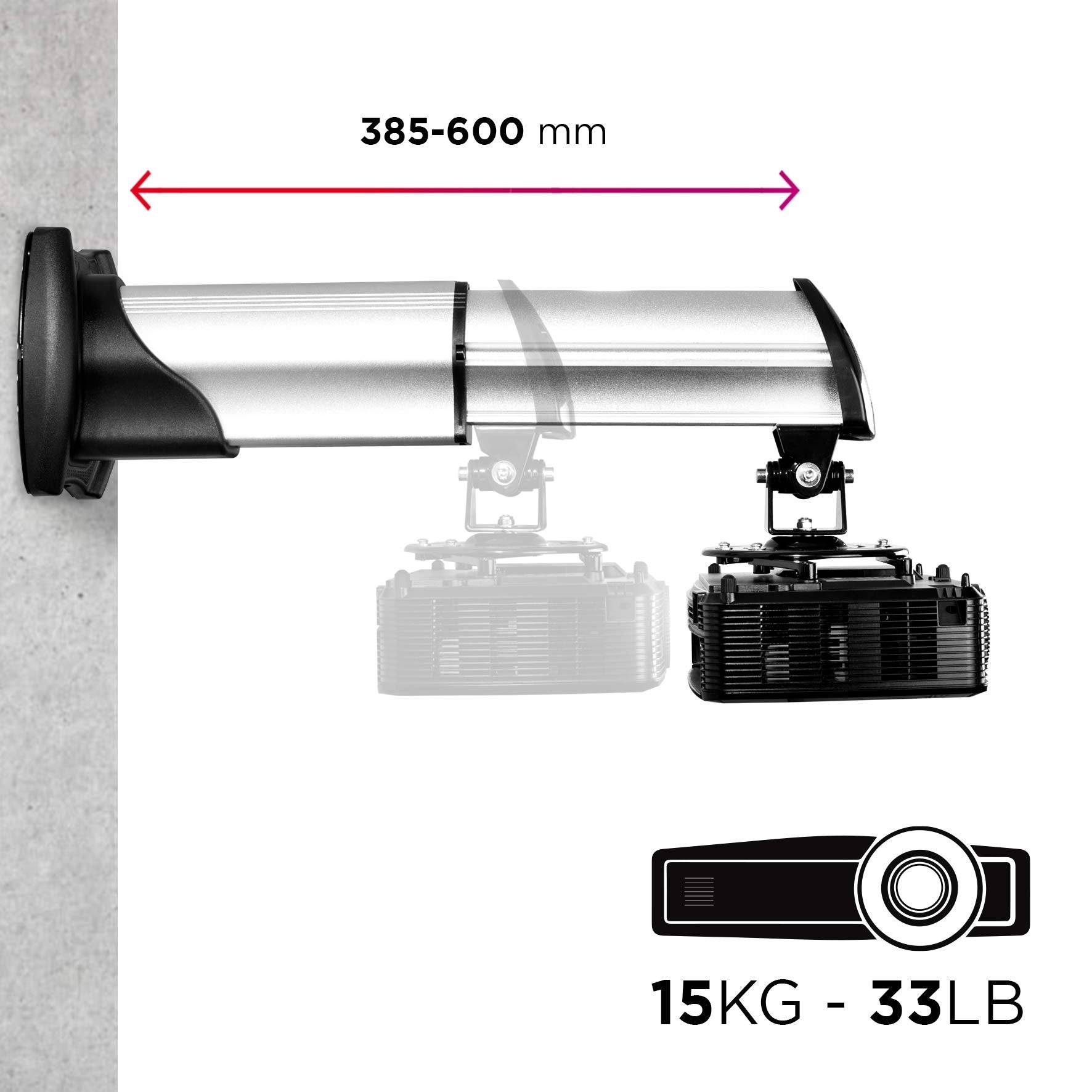 Duronic PB10XM Beamer Halterung | Projektor Halterung | Universal Wandhalterung | Traglast bis zu 15 kg