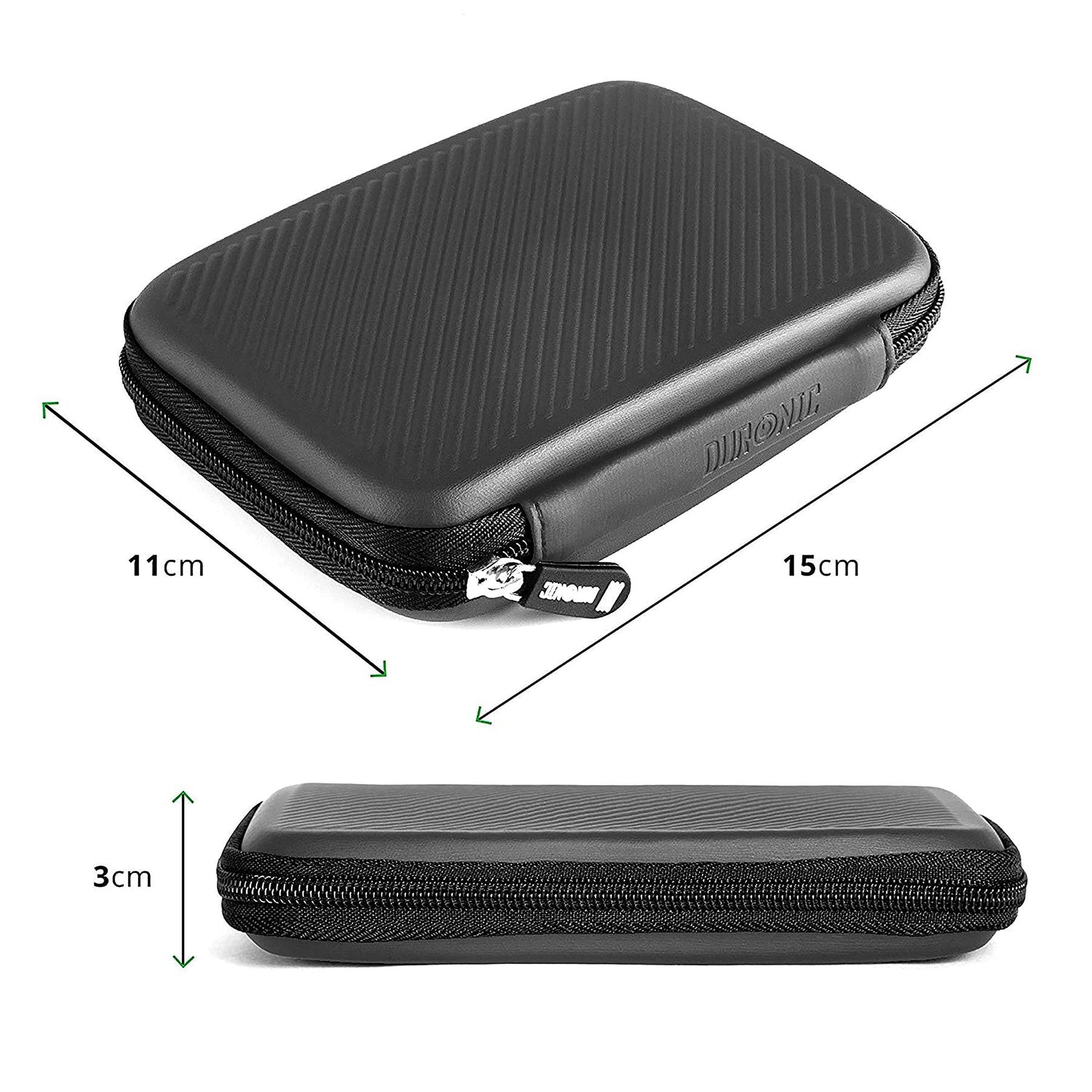 Duronic HDC2 GY externe Festplatten Schutzhülle | Stoßsichere Festplattentasche | 2,5" SSD Cover | Hardshell Hülle