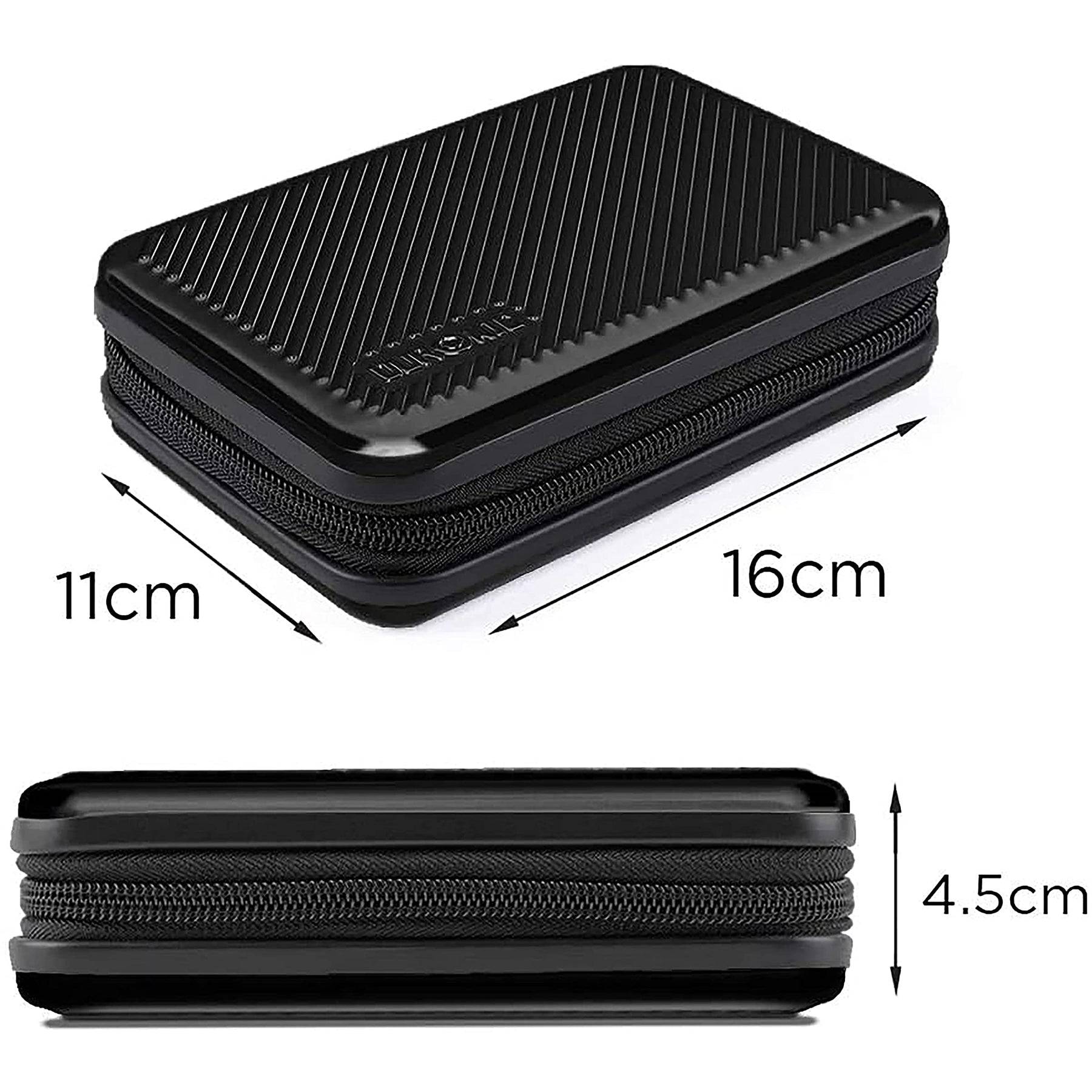 Duronic HDC3 BK Externe Festplatten Schutzhülle | Stoßsichere Festplattentasche | 2,5" SSD Cover | Aluminium Hülle