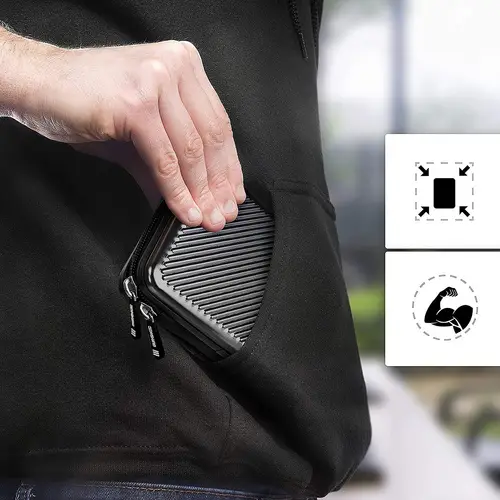 Duronic HDC3 BK Externe Festplatten Schutzhülle | Stoßsichere Festplattentasche | 2,5" SSD Cover | Aluminium Hülle Duronic HDC3 BK Externe Festplatten Schutzhülle | Stoßsichere Festplattentasche | 2,5" SSD Cover | Aluminium Hülle