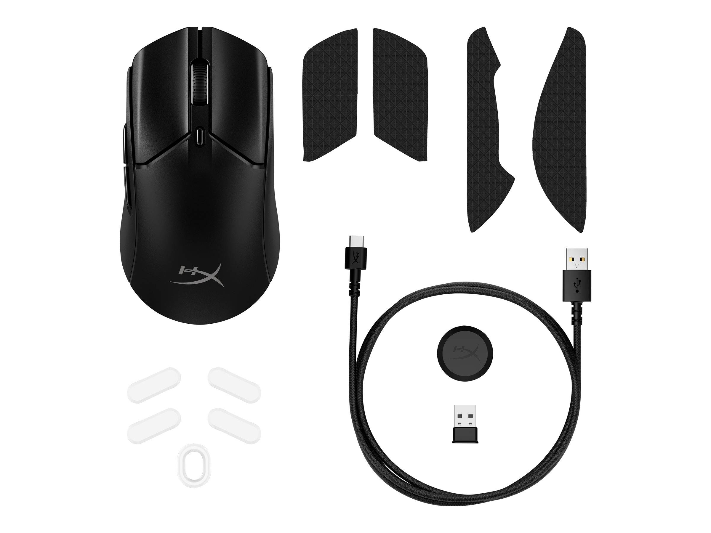 HP - HyperX Pulsefire Haste 2 - Maus - optisch - 6 Tasten - kabellos, kabelgebunden - 2.4 GHz, Bluetooth 5.0 - kabellose