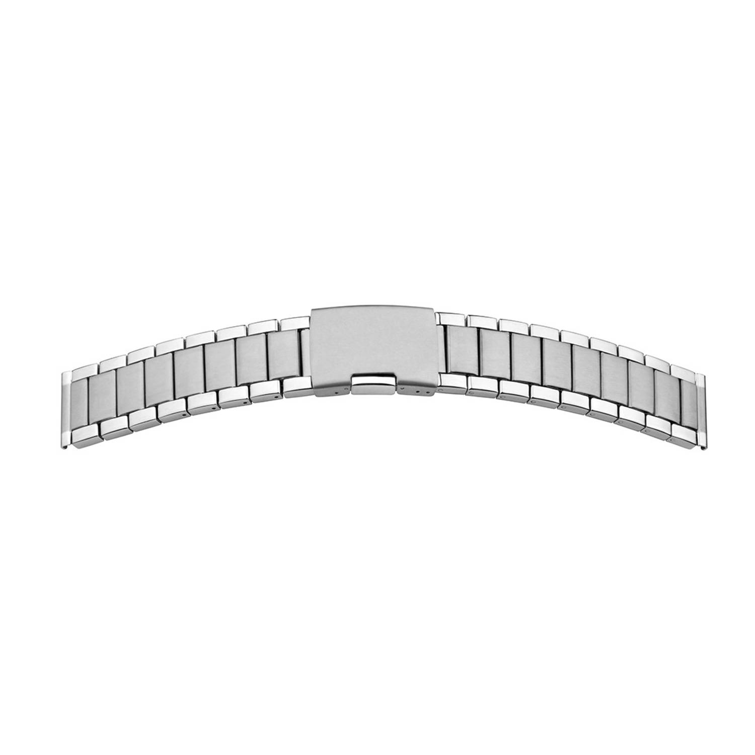 SELVA Quick-Release Metallband, Uhrenarmband aus Edelstahl, poliert, satiniert