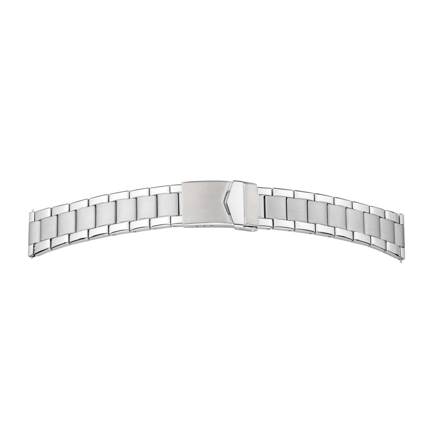 SELVA Quick-Release Metallband, Uhrenarmband aus Edelstahl, poliert, satiniert