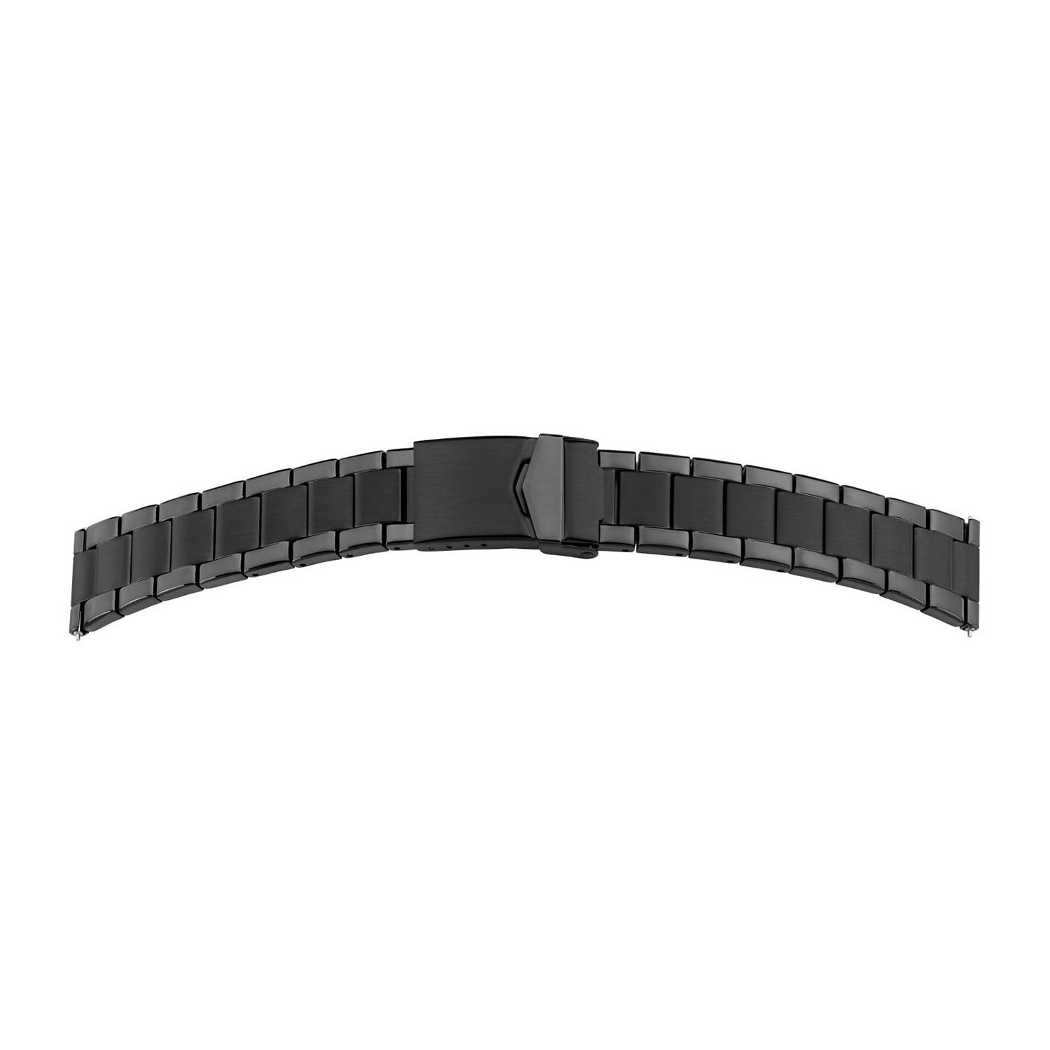 SELVA Quick-Release Metallband, Uhrenarmband aus Edelstahl, poliert, satiniert