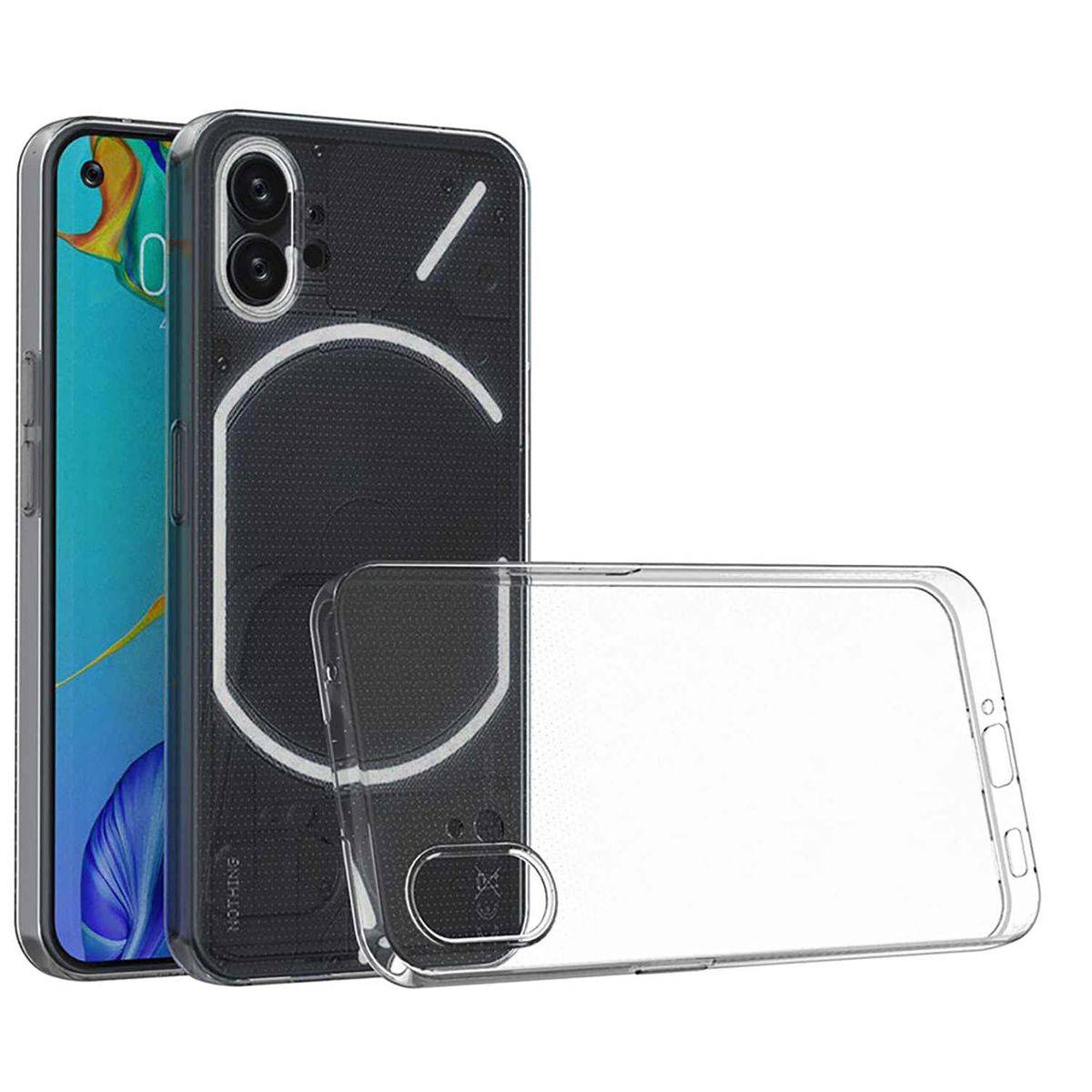 Für Nothing Phone 1 Silikoncase TPU Schutz Transparent Handy Tasche Hülle Cover Etuis