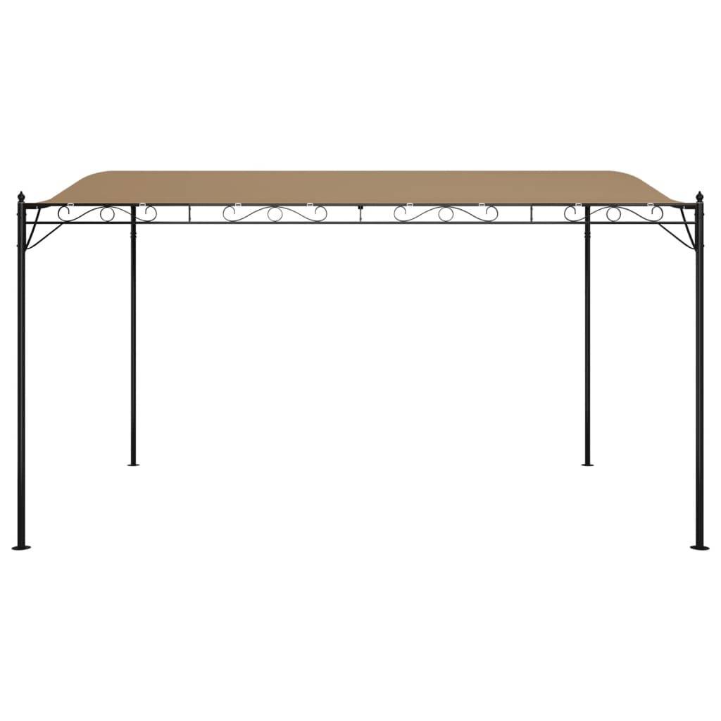 vidaXL Markise Taupe 4x3 m 180 g/m² Stoff und Stahl
