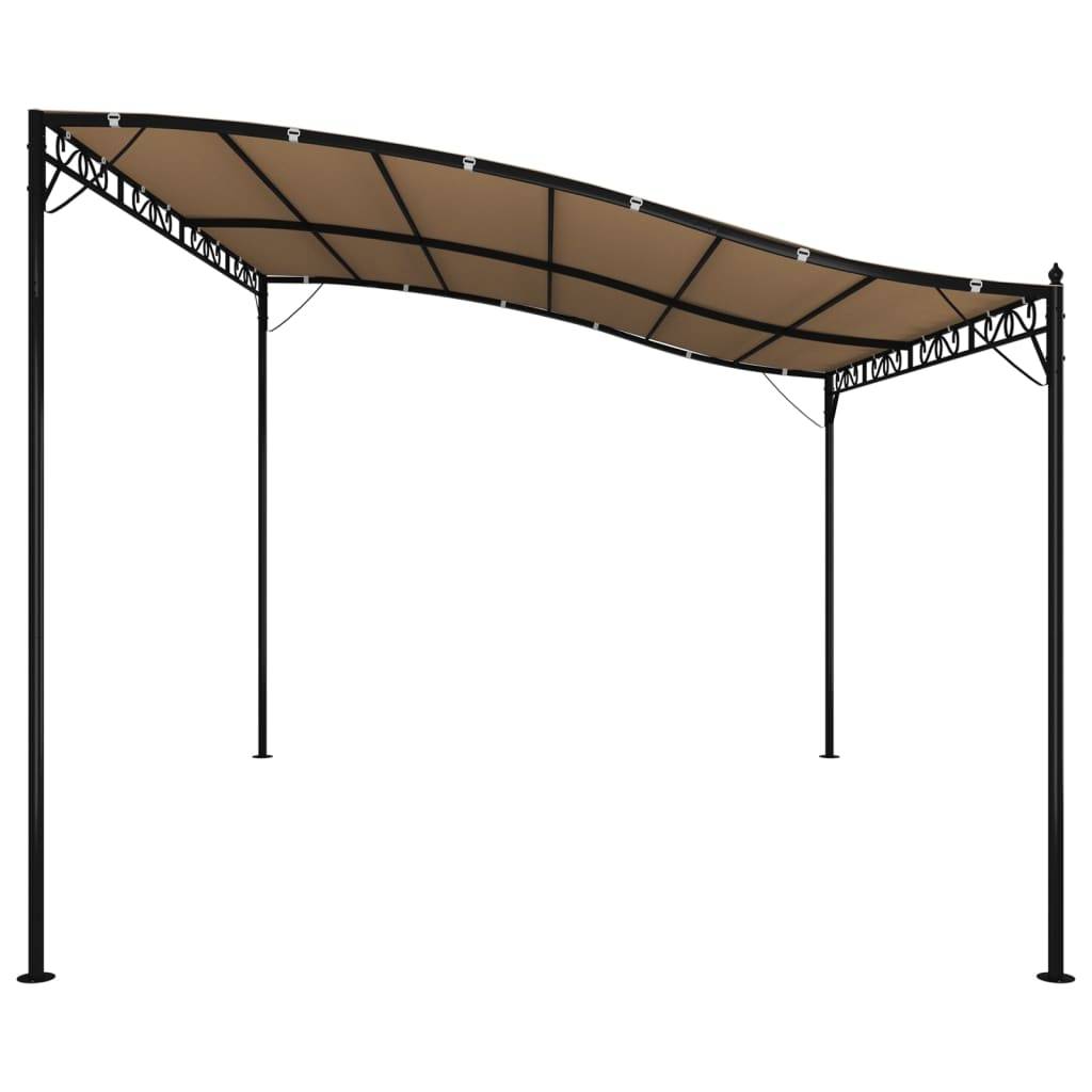 vidaXL Markise Taupe 4x3 m 180 g/m² Stoff und Stahl