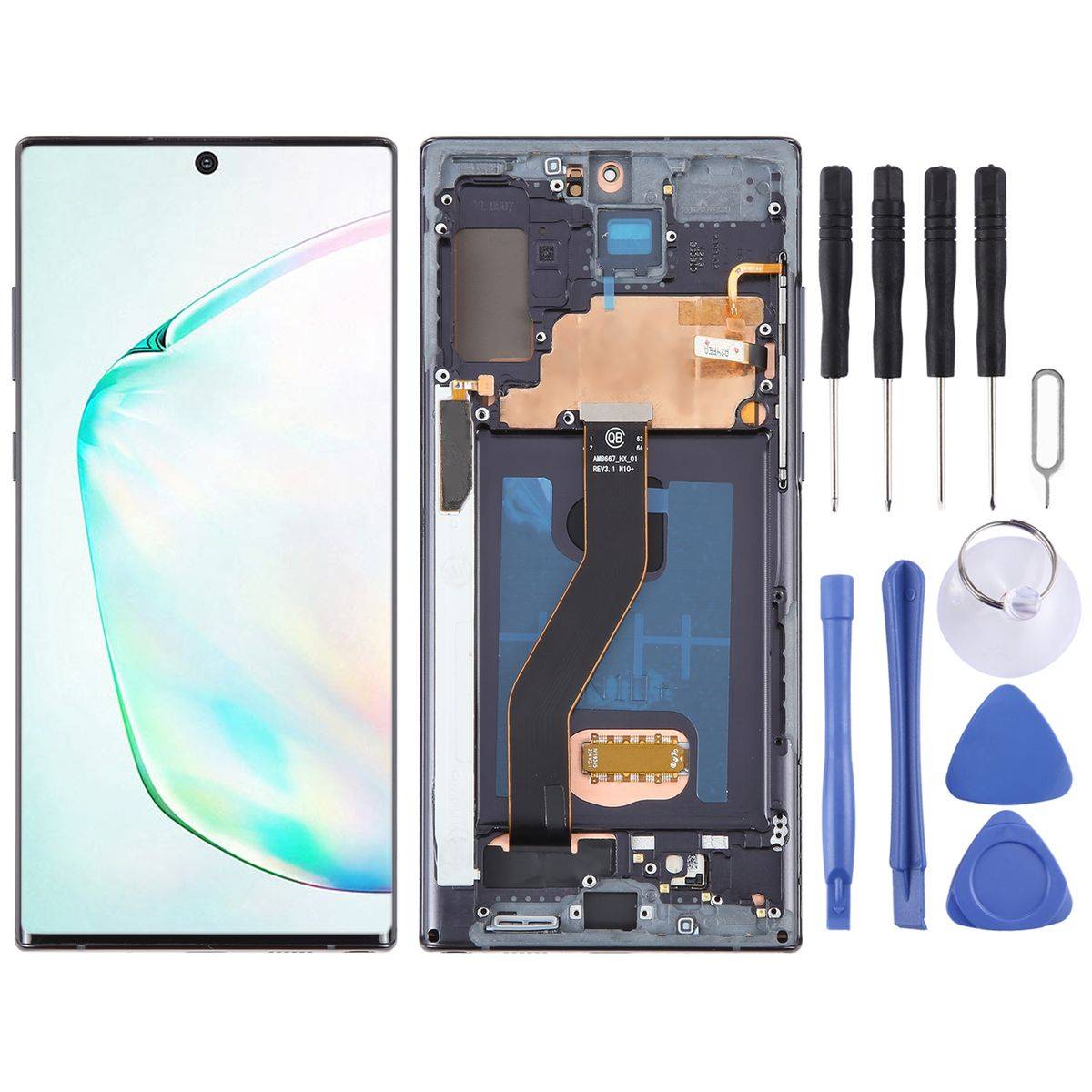 Für Samsung Galaxy Note10+ Plus SM-N975 Display Full OLED LCD mit Rahmen Einheit Touch Ersatzteil Reparatur Schwarz