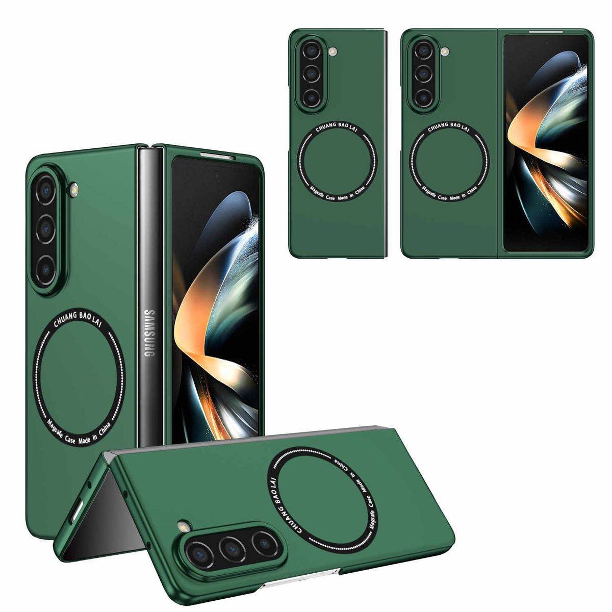Für Samsung Galaxy Z Fold5 5G Magnet Magsafe Handy Hülle Etuis Grün