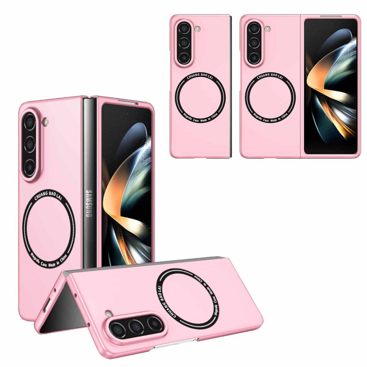 Für Samsung Galaxy Z Fold5 5G Magnet Magsafe Handy Hülle Etuis Pink