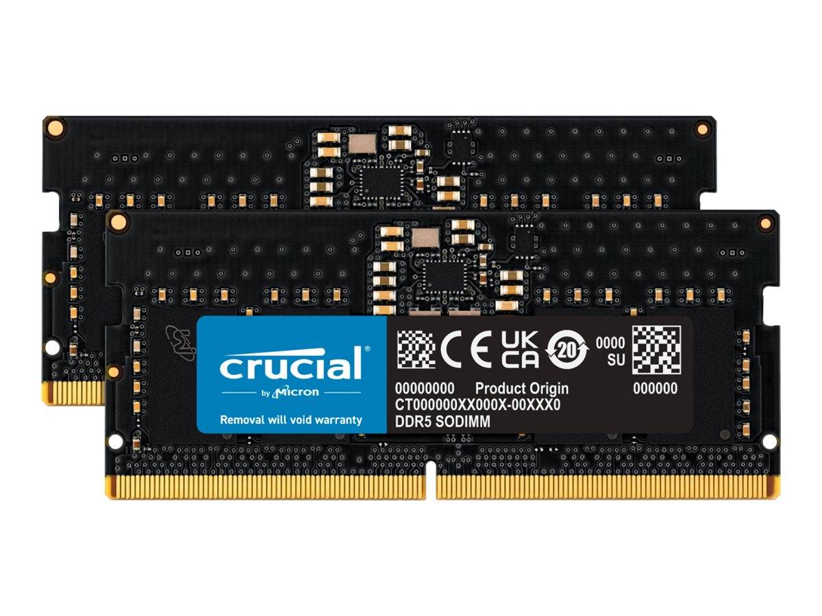Crucial - DDR5 - Kit - 16 GB: 2 x 8 GB - SO DIMM 262-PIN