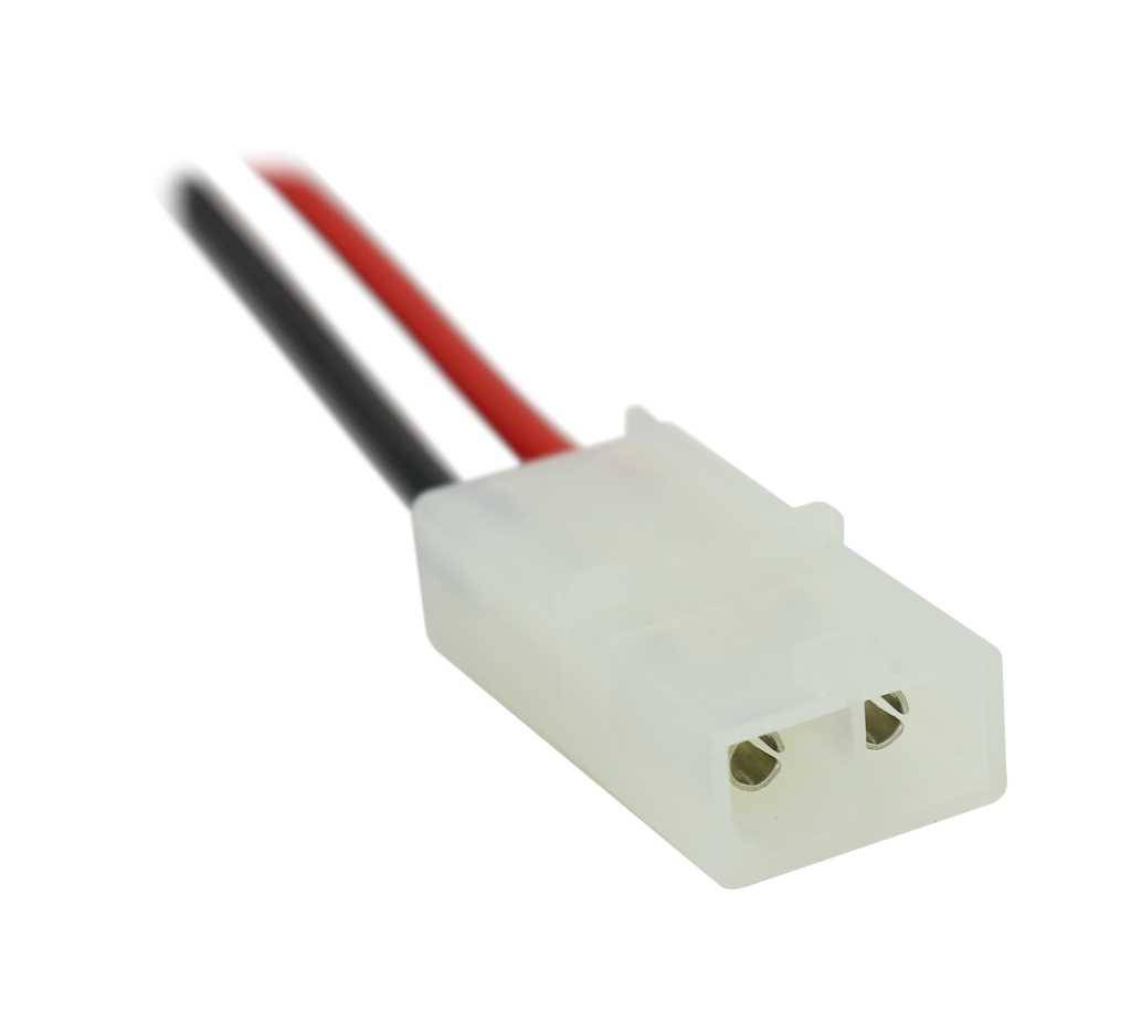 Notleuchtenakku NiCd 4,8V 1800mAh 2x L1x2 Sub-C mit 200mm Kabel und Stecker
