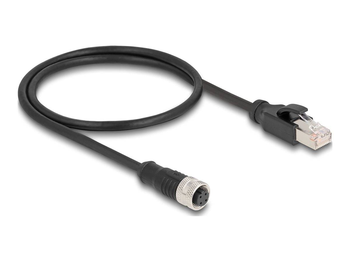 Delock Netzwerkkabel - M12 (4-polig) (W) zu RJ-45 (M)