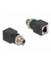 Delock Netzwerkadapter - 8-polig M12 (M) zu RJ-45 (W) - CAT 6a - Schwarz