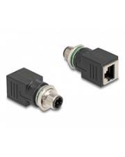 Delock Netzwerkadapter - M12 (4-polig) (M) - zu RJ-45 (W) gerade - CAT 5e - IP67