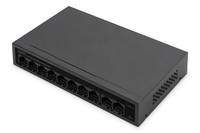 DIGITUS - 8+2-Port Fast Ethernet PoE Netzwerkswitch, Desktop, unmanaged, 60 W, af/at