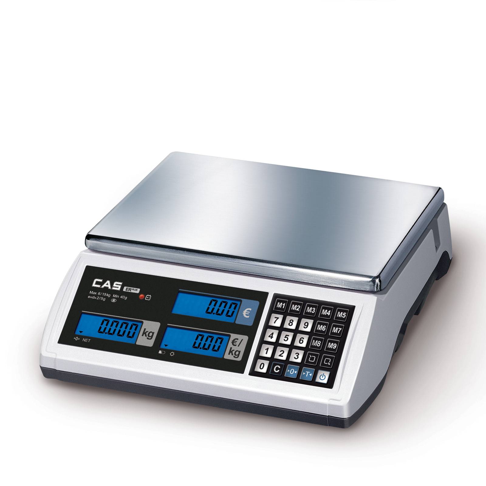 CAS ERP, Laden-Waage preisrechnend, GEEICHT, Wägebereich max. 30 kg, Ablesbarkeit 5 g