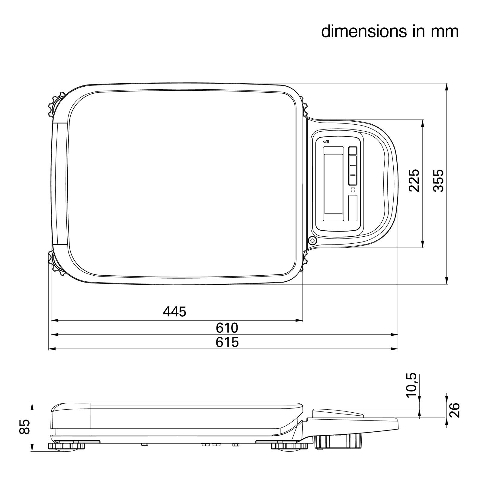 CAS PB Paketwaage, Plattformwaage, GEEICHT, Wägebereich max. 150 kg, Ablesbarkeit 20 g