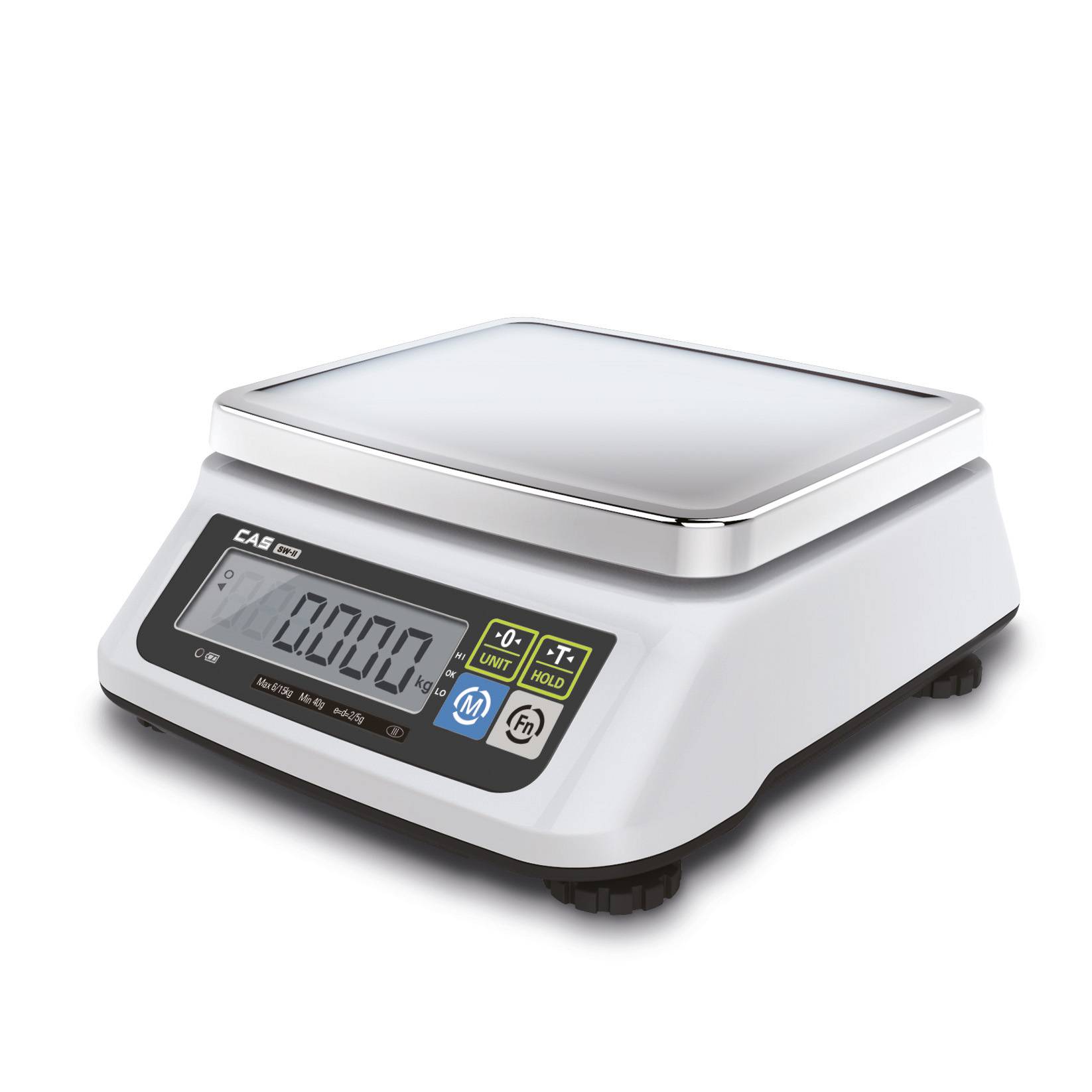 CAS SW-II Kontroll- und Tischwaage, GEEICHT, Wägebereich max. 15 kg, Ablesbarkeit 2 g